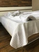 Постельный комплект евро с premium сатин, белый страйп сатин в полоску, 100% хлопок, пододеяльник 200*220 - изображение 8