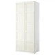 Шафа 2-х дверна, 100х60х236 см PAX/BERGSBO IKEA 499.046.34 білий - зображення 1