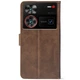 Чохол-книжка Crazy Horse Clasic для Nubia Z60 Ultra Brown (Front) (61132) - изображение 3