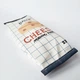 Пенал в формі пакету з сиром Cheese Classic білий зі штучної шкіри для школи та канцелярії в корейському стилі - зображення 2
