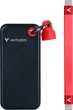 Кишеньковий накопичувач Verbatim Pocket SSD 2ТБ з брелком і кріпленням для кабелю чорний/червоний (32196) - изображение 2
