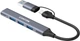 USB-хаб Canyon DS-02 4-в-1 USB-A/C Grey (CNS-TDS02G) - изображение 3