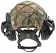 Балістичний шолом каска FAST Helmet NIJ IIIA олива + Тактичні навушники M31+ ліхтарик - изображение 4
