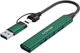 USB-хаб Canyon DS-02 4-в-1 USB-A/C Green (CNS-TDS02GR) - изображение 1