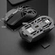 Бездротова ігрова миша для комп'ютера / ноутбука / планшета SMAILWOLF RS8 Bluetooth мишка з USB приймачем і LED-підсвічуванням, 12.5х6.5х4 см, чорна (99089321) - зображення 6