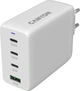 Бездротовий зарядний пристрій Canyon CU100ACC GaN 100 Вт 3xUSB-C PD2.0 1xUSB-A QC2.0 EU White (CNS-CUW100ACC) - зображення 1