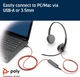 Дротові навушники Plantronics Blackwire 3325 Чорні Б/В - зображення 2