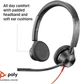 Дротові навушники Plantronics Blackwire 3325 Чорні Б/В - зображення 3