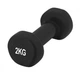 Гантель виниловая PowerPlay 2 кг PP_4121 Черная 1 шт (PP_4121_2kg) - изображение 1