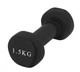 Гантель виниловая PowerPlay 1,5 кг PP_4121 Черная 1 шт (PP_4121_1,5kg) - изображение 1