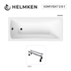 Ванна акриловая Helmken Luna 140x70 см (G5Y3276143) комплект 2 в 1: прямоугольная ванна, ножки - изображение 2