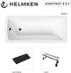 Ванна акриловая Helmken Luna 140x70 см (4A669X4880) комплект 3 в 1: прямоугольная ванна, ножки, Черный подголовник - изображение 2