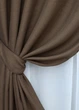 Комплект штор на люверсах VR-Textil Льон-блекаут Льон Мішковина № 277ш Коричневий 150х250см 2 шт (37-0189) - зображення 5
