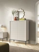 Комод высокий Perfect Home Нова / Nova K104 2-дверный с черными ножками Кашемир - изображение 1