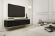 Тумба под ТВ навесная Perfect Home Оро / Oro RTV135 2-дверная Черный мрамор роял - изображение 1