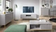 Комод високий Perfect Home Nova K104 125x104x39 см, 2-дверний, золоті ніжки Сірий (000012376891) - зображення 5