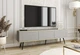 Тумба под ТВ Perfect Home Оро / Oro RTV175 3-дверная с черными ножками Серый - изображение 1