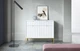 Комод Perfect Home Nova KSZ104 83x104x39 см, 2-дверний, 2 шухляди, золоті ніжки Білий (000012376882) - зображення 4