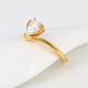 Кольцо женское "Капля росы" р. 17 позолота 18k - изображение 2
