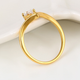 Кольцо женское "Капля росы" р. 17 позолота 18k - изображение 3