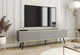 Тумба под ТВ Perfect Home Оро / Oro RTV175 MDF 3-дверная с черными ножками Серый - изображение 1