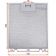 Фільтр жировий (метал.) для витяжки 224x258x8mm (під защіпки, універсальний) - зображення 2
