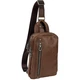 Сумка слінг через плече шкіряна чоловіча Tiding Bag 9801C Коричнева - зображення 1