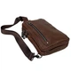 Сумка слінг через плече шкіряна чоловіча Tiding Bag 9801C Коричнева - зображення 7