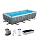 Бассейн каркасный BestWay 56465 549х274х122см + фильтр-насос + лестница +тент - изображение 1