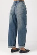 Джинсы Baggy с кокеткой и декоративными швами Lurex Синий 34 (13682) - изображение 2