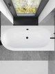 Ванна акриловая Helmken Marbella Lux 170x75 см (80239365AA) комплект 3 в 1: правосторонняя ванна, ножки, Черная фронтальная панель - изображение 12