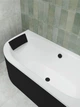 Ванна акриловая Helmken Marbella Lux 160x75 см (3066A888D4) комплект 3 в 1: правосторонняя ванна, ножки, Черный подголовник - изображение 18
