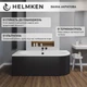 Ванна акриловая Helmken Marbella Lux 160x75 см (77387F9M65) комплект 3 в 1: левосторонняя ванна, ножки, Черная фронтальная панель - изображение 3