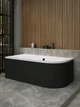 Ванна акриловая Helmken Marbella Lux 160x75 см (77387F9M65) комплект 3 в 1: левосторонняя ванна, ножки, Черная фронтальная панель - изображение 14