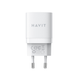 Зарядний пристрій мережевий USB/Type-C 30W білий Havit HV-UC30 White - зображення 2