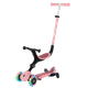 Самокат с сиденьем 3 в 1 Globber GO-UP Active Lights 360 Pastel Pink от 15 месяцев до 9 лет (749-310) - изображение 1