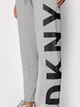 ЖІночі спортивні штани DKNY, сірого кольору, з написом, розмір L - изображение 3