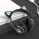 Беспроводные наушники MDR CAT VZV-28M с кошачьими ушками Bluetooth с подсветкой Чёрные - изображение 11