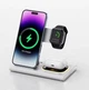 Беспроводная зарядка 15W с подсветкой для iPhone, Apple Watch, AirPods White - изображение 1