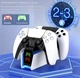 Зарядное устройство для джойстика DualSense PS5 BebonCool FC300 Док Станция с LED для PlayStation 5 PS 5 Edge Белый - изображение 4