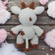 М'яка плюшева іграшка handmade Корова 32 см молочно-коричнева амігурумі в'язана гачком - зображення 4