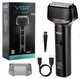 Аккумуляторная электробритва для бритья лица с USB и IPX5 VGR V-371 Pro Черный + Щеточка для очистки - изображение 8