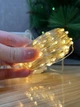 Гирлянда Роса нить 200 LED длина 20 м от батареек и USB , желтый теплый - изображение 4