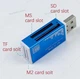 Картридер USB 2.0 4 in 1 MS/microSD/SDHC/T-Flash/M2 кардрідер Card Reader Метал корпус Чорний - зображення 4