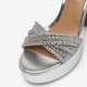 Женские босоножки Nine West WFA2736-1 5905588592563 36 22.7 см Серебристые (5905588592709) - изображение 5
