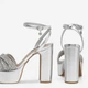 Женские босоножки Nine West WFA2736-1 5905588592563 36 22.7 см Серебристые (5905588592709) - изображение 6
