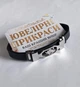Браслет для знака зодиака Телец ювелирная сталь серебристая на черном ремешке экокожа в сувенирной коробочке (16332) - изображение 3