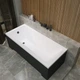 Ванна акриловая Helmken Luna 150x70 см (6237267V1T) комплект 3 в 1: прямоугольная ванна, ножки и Черная фронтальная панель - изображение 10