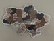 Дерев'яна карта України, багатошарова 3D, настінна, 50x33,5 см - изображение 1