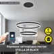 Люстра світлодіодна ESLLSE з пультом STELLA 160W 2R SMART 600×1200мм Чорна - зображення 1